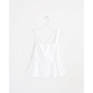 Anna Sammarone White Cotton Sleeveless Blouse sz 4